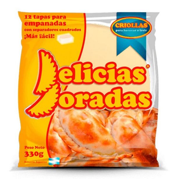 Oferta de Tapa Empanadas Criollas Delcias Doradas 330 gr 12U por $106