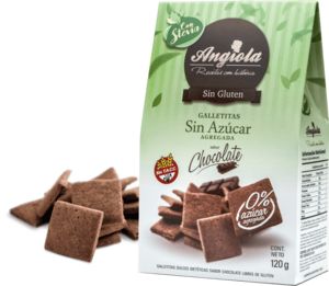 Oferta de Galletitas de Chocolate sin Azucar Angiola 120 gr por $405 en Josimar