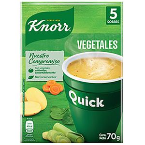 Oferta de KNORR QUICK SOPA VEGETALES X63GR por $205,99 en El Abastecedor