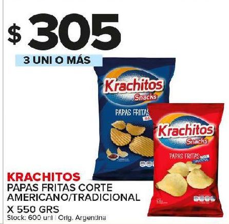 Oferta de Papas fritas Krachitos 550g por $305