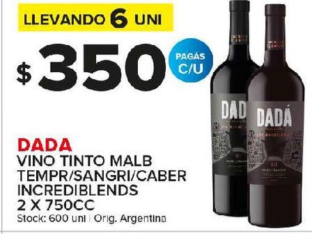 Oferta de Vino tinto Dada 750cc por $359
