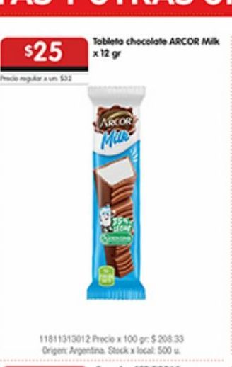 Oferta de Chocolate Arcor por $25