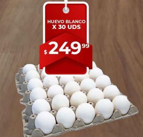 Oferta de Huevo blanco x 30 unidades por $249,99