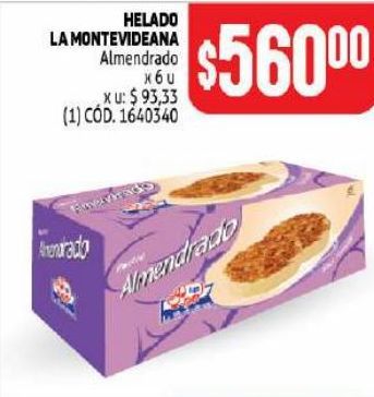 Oferta de Helado la Montevideana por $560