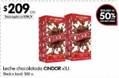 Oferta de Leche chocolatada Cindor 1lt por $209
