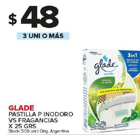 Oferta de Pastillas para inodoro Glade 25g por $48