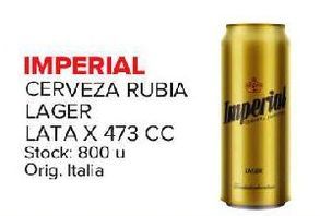 Oferta de Cerveza rubia Imperial lager lata 473cc por 