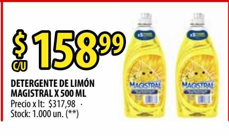 Oferta de Detergente de limón Magistral 500ml por $158,99