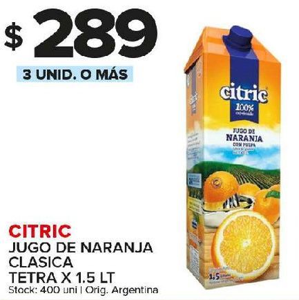 Oferta de Jugo de naranja Citric 1,5L por $289
