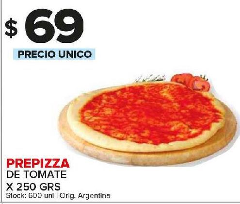Oferta de Pre-pizza de tomate 250g por $69