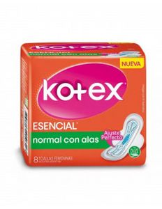 Oferta de Kotex Esencial con Alas Toallas Higiénicas Normal x 8 por $209,12 en Farmacias Líder