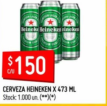 Oferta de Cerveza Heineken 473ml por $150