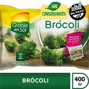 Oferta de Brocoli granja sol  400 gr por $607 en Supermercados La Reina