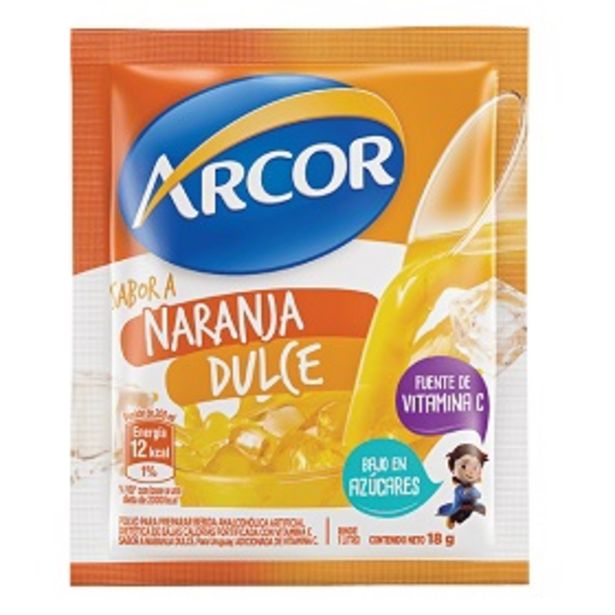 Oferta de Jugo e/polvo naranja dulce arcor    7 gr por $23 en Supermercados La Reina