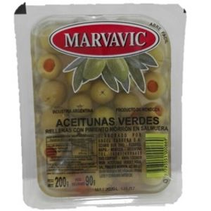 Oferta de Aceitunas rellenas c/morron n2 marvavic  100 gr por $340 en Supermercados La Reina