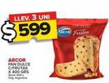Oferta de Pan dulce c/frutas Arcor x 400g por $599 en Carrefour Maxi