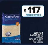 Oferta de Arroz largo Carrefour x 1kg por $117 en Carrefour Maxi
