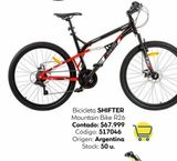 Oferta de Bicicleta Mountain Bike Shifter Rodado 26 Talle 18 91FM18S6SM210D por $67999 en Coppel