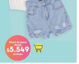 Oferta de Short de jeans 	 por $5549 en Coppel