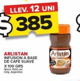 Oferta de Infusión a base de café suave Arlistan x 100g por $385 en Carrefour Maxi