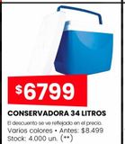 Oferta de CONSERVADORA 34 LITROS por $6799 en HiperChangomas