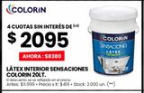 Oferta de LÁTEX INTERIOR SENSACIONES COLORIN 20LT por $8380 en HiperChangomas
