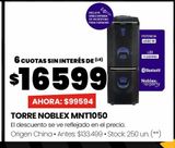 Oferta de TORRE NOBLEX MNT1050 por $99594 en HiperChangomas
