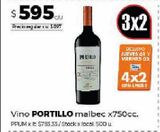 Oferta de Vino Portillo x 750cc por $595 en Disco