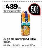 Oferta de Jugo de naranja Citric x 1.5L por $489 en Disco