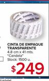 Oferta de Cinta de Empaque Transparente  por $249 en Carrefour Maxi