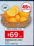Oferta de Naranja de Jugo  por $69 en Carrefour Maxi
