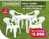 Oferta de Mesa cassino + 4 sillones por $3999 en Naldo Lombardi