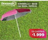 Oferta de Sombrilla + base Descansar por $1999 en Naldo Lombardi