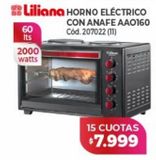 Oferta de Horno eléctrico Liliana por $7999 en Naldo Lombardi