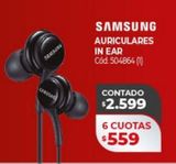 Oferta de Auriculares Samsung por $2599 en Naldo Lombardi