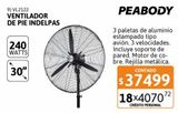 Oferta de Ventilador de Pie 30" Peabody Industrial carcasa metal por $37499 en Cetrogar