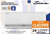 Oferta de Aire acondicionado split SMS32HA3AN 3350W FC Siam por $141999 en Cetrogar