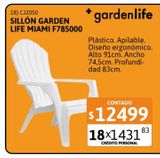 Oferta de Banco de jardín 1 cuerpo Miami Garden Life por $12499 en Cetrogar