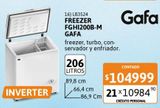 Oferta de Freezer FGHI200B-M blanco 206lt Inverter Gafa por $104999 en Cetrogar