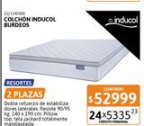 Oferta de Colchón Inducol Burdeos por $52999 en Cetrogar