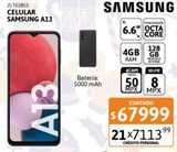 Oferta de Celular Samsung Galaxy A13 128GB 6.6" 4G negro por $67999 en Cetrogar