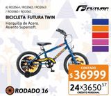 Oferta de Bicicleta Futura R16 Acero Twin Rojo por $36999 en Cetrogar