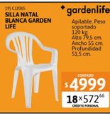 Oferta de Silla Natal Blanca Garden Life por $4999 en Cetrogar