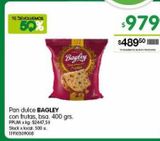 Oferta de Pan dulce Bagley con frutas 400g por $489,5 en Jumbo