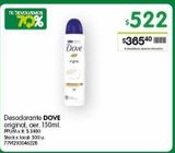 Oferta de Desodorante Dove original aero 150ml por $365,4 en Jumbo