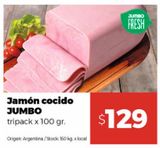 Oferta de Jamón Cocido Jumbo  por $129 en Disco