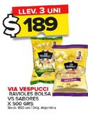 Oferta de Ravioles Vía Vespucci 500g por $189 en Carrefour Maxi
