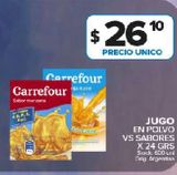 Oferta de Jugo en polvo Carrefour 24g por $26,1 en Carrefour Maxi