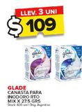 Oferta de Canasta para inodoro Glade por $109 en Carrefour Maxi