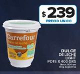 Oferta de Dulce de leche Carrefour 400g por $239 en Carrefour Maxi